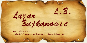Lazar Bujkanović vizit kartica